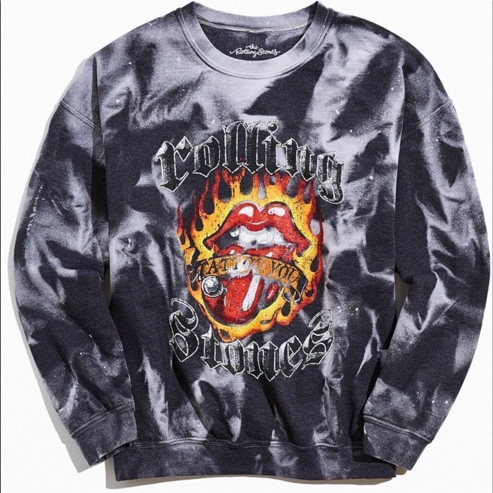 NEW The Rolling Stones Sun Bleached Crew Neck Sweatshirt M L